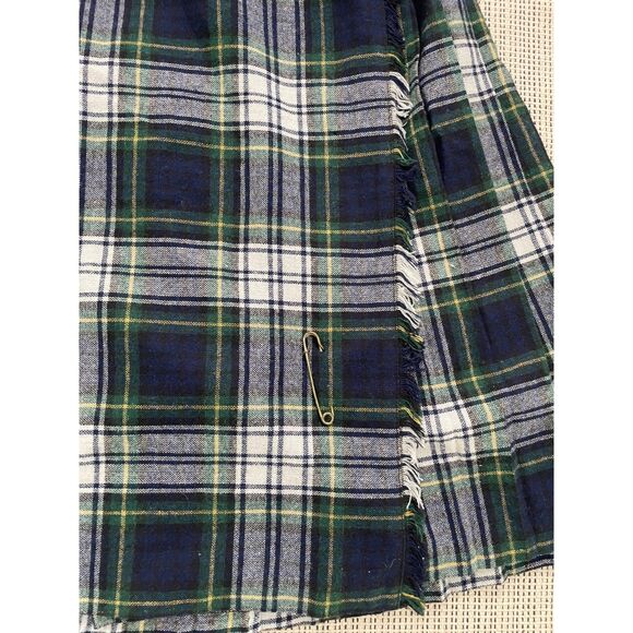 Vtg 80s Womens Small Plaid Wool Blend Skirt Made in USA Tartan Preppy Academia - Picture 4 of 6